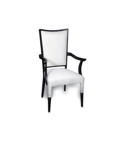 Agustin Upholstered Dining Chair with Arms Side