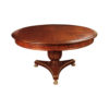Antique Round Dining Table with Natural Veneer 1