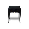 Arthur Wooden Black Side Table with Drawer 2