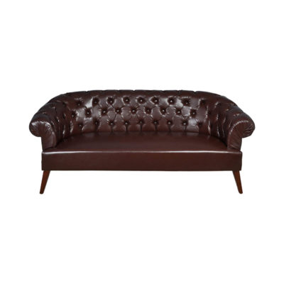Classic Chesterfield Tufted Leather Sofa A
