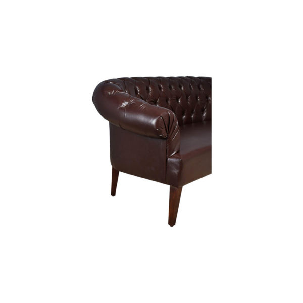 Classic Chesterfield Tufted Leather Sofa Arm H
