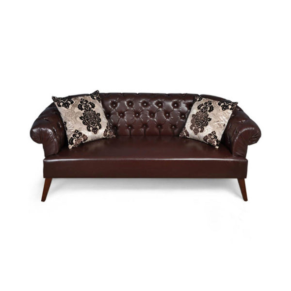 Classic Chesterfield Tufted Leather Sofa Cushion F