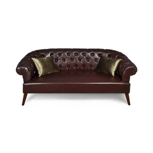 Classic Chesterfield Tufted Leather Sofa Cushion UK E