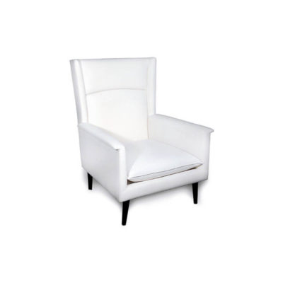 Eden Upholstered Square Chair with Arm Rest Side View