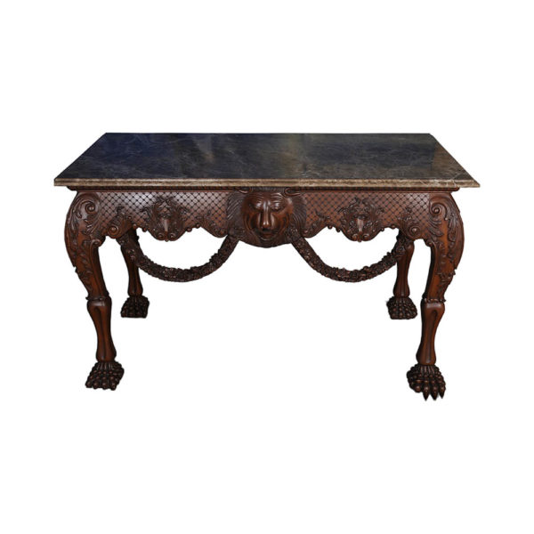 Edmonstone Elegant English Console Table Antique Hand Carved