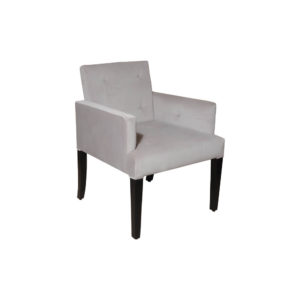 Edmund Upholstered Square Arm Chair with Wooden Legs