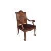 English Armchair with Hand Carved Wooden 1