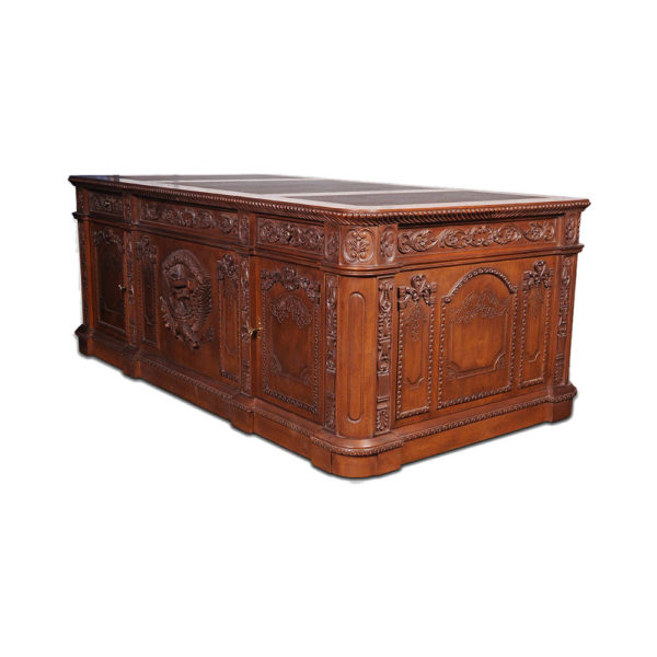 English Presidential Desk Antique Hand Carved