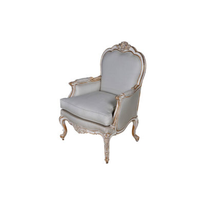 French Distressed Painted Armchair