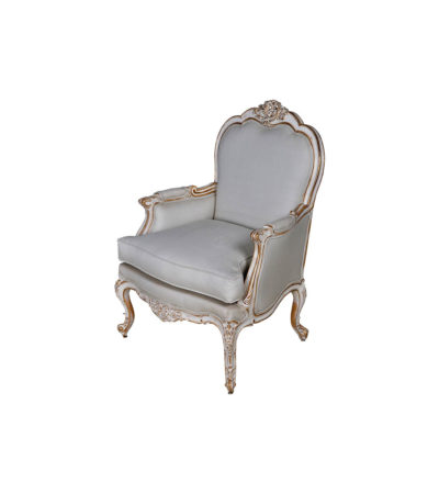 French Distressed Painted Armchair
