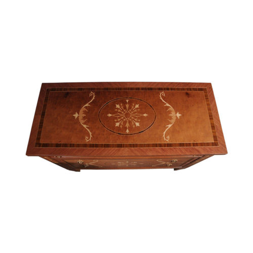 French Marquetry Chest Veneer Inlay Top View