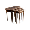 French Marquetry Nest Side Table 1