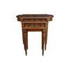 French Marquetry Nest Side Table 8