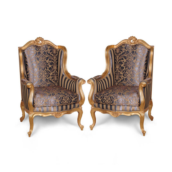 French Reproduction Salon Gilded Chair