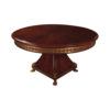French Style Round Dining Table with Natural Veneer Inlay 1