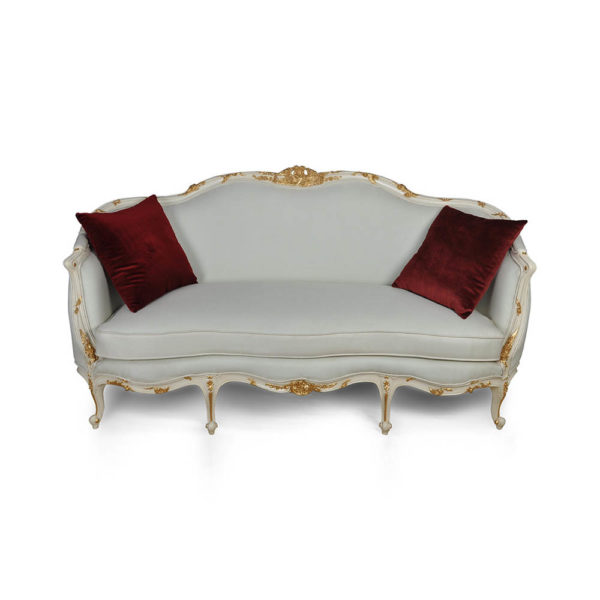 French Style Sofa Gilded with Cushion
