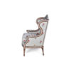 French Style Wing Back Chair Gray 5