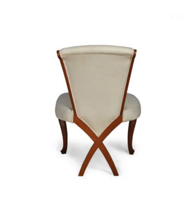 Gavin Upholstered High Back Dining Chair with Cross Legs Back