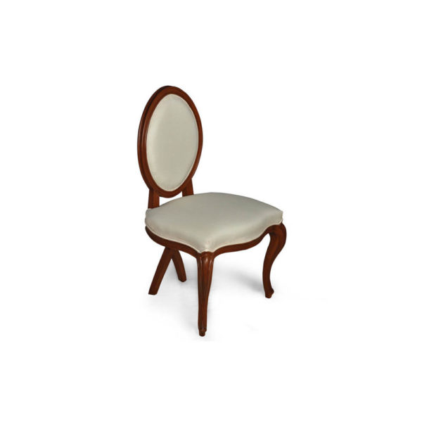 Gavra Upholstered Round Back Dining Chair Side View