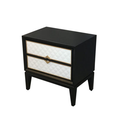 Levi Two Drawer Wooden Bedside Table