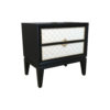 Levi Two Drawer Wooden Bedside Table 3