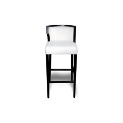 Milo Upholstered Bar Stool with Arms and Curved Back