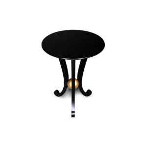 Moritz Circular Black 3 Legged Side Table