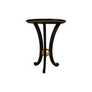 Moritz Circular Black 3 Legged Side Table Round Top