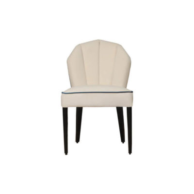 Noa Upholstered Scoop Back Dining Chair Front