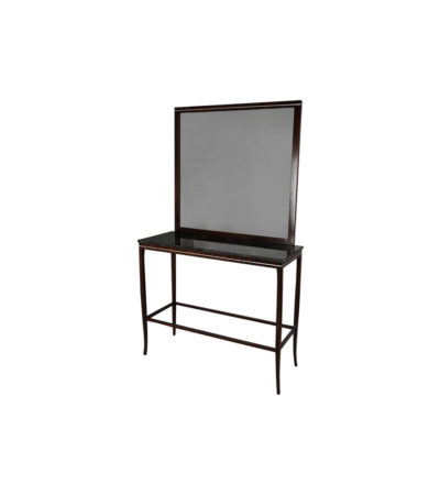 Silvio Wooden with Marble Top and Mirror Console Table