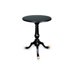 Theo Black Round Wooden Side Table