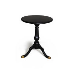 Theo Black Round Wooden Side Table Top