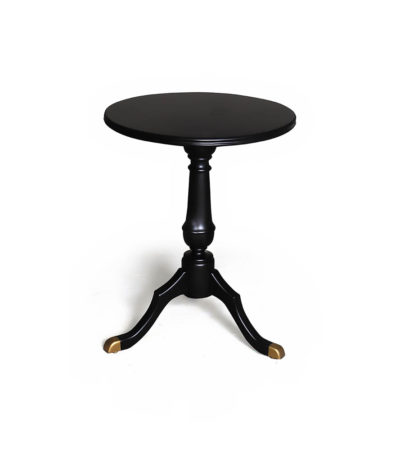Theo Black Round Wooden Side Table Top