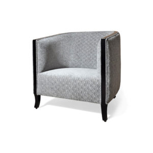 Theo Upholstered with Wooden Frame Armchair Front