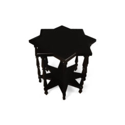 Ulysse Star Black Wooden Side Table Top View