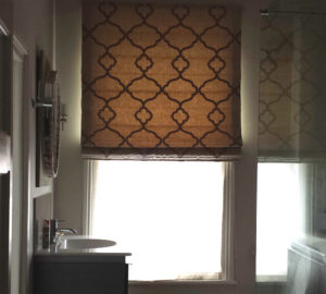 Handmade Bathroom Roman Blind