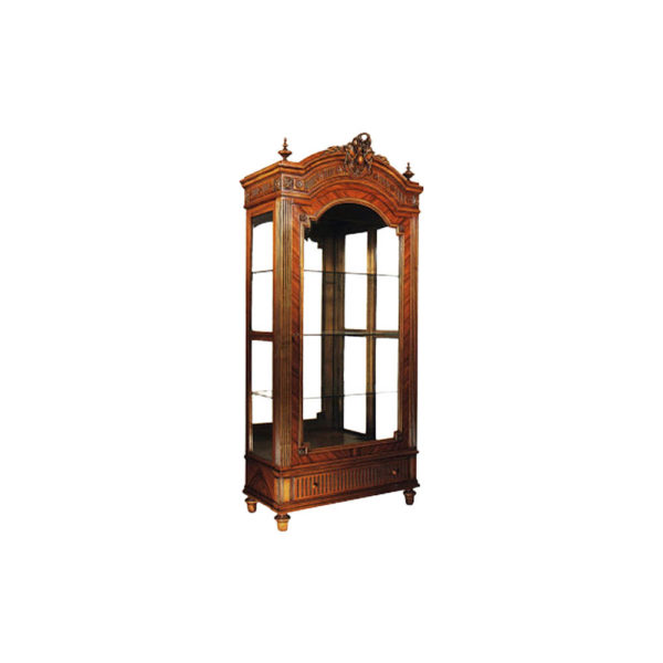 Eilis Antique Wooden Display Cabinet with Glass Door