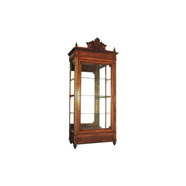 Eimile Antique Hand Carved Wooden Display Cabinets Glasses