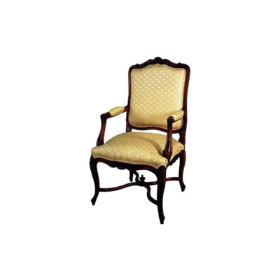 Elegant Armchair Hand Carved Detailed Upholstery Luxury
