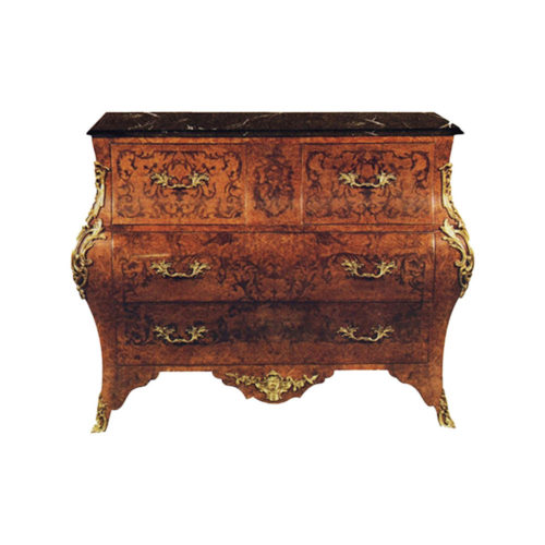 French Chest of 3 Drawers with Brass Ornament
