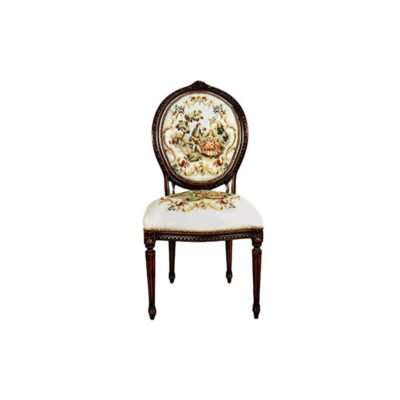 French Dining Chair with Luxury Gobelin Fabric
