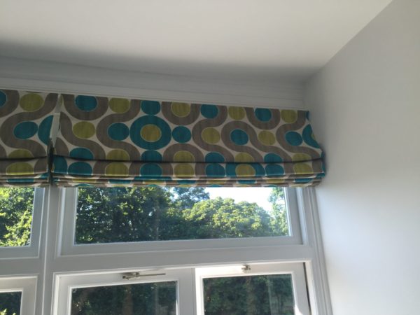 custom lined and interlined roman blind