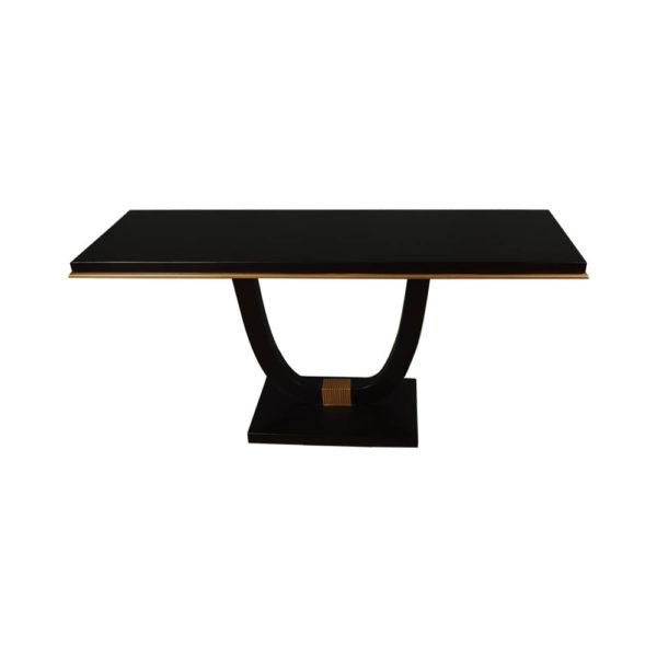 August Black Curved Leg Console Table