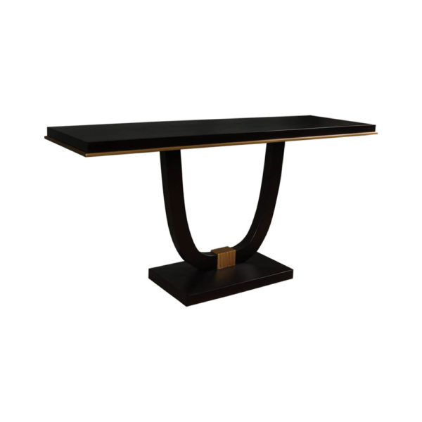 August Black Curved Leg Console Table Beside View