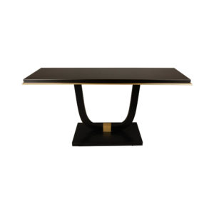 August Black Curved Leg Console Table