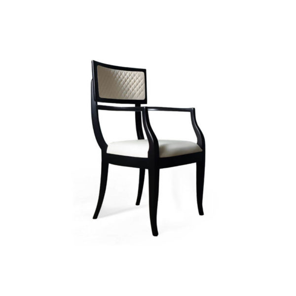 Colton Upholstered Dining Room Chair with Arms Beside View