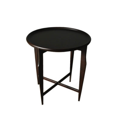 Cruz Wooden Black Round Side Table Top