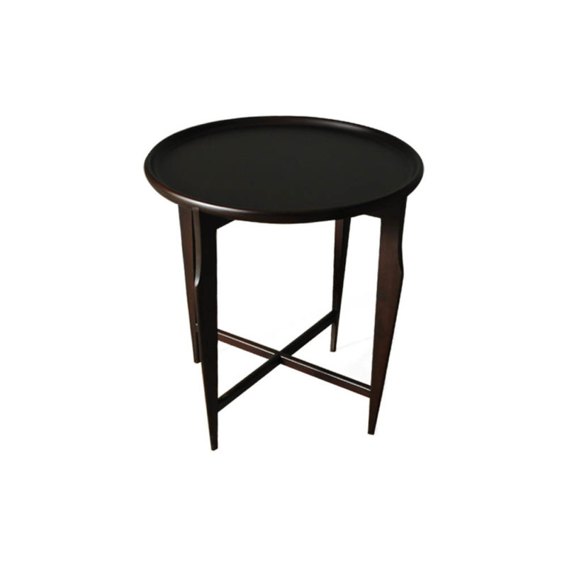 Designer Black Round Side Table Luxury Wooden Side Tables