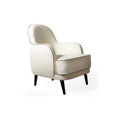 Declan Upholstered Highback Armchair Right Side View