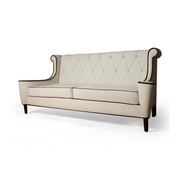 Faith Upholstered Two Seater Rolled Arm Sofa Beside